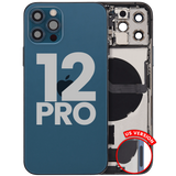 Back Housing W/ Charging Port Flex & Small Parts For iPhone 12 Pro (US Version) (Pull) (Pacific Blue)