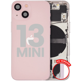 Back Housing W/ Small Parts For iPhone 13 Mini (US Version) (Pull) (Pink)