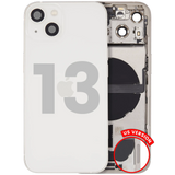 Back Housing W/ Charging Port Flex & Small Parts For iPhone 13 (US Version) (Used OEM) (Pull) (Starlight)