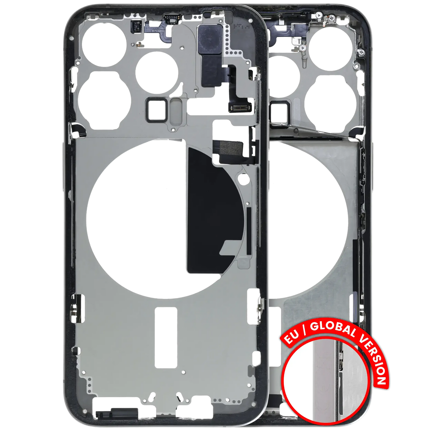 Mid-Frame Housing W/ Small Parts For iPhone 15 Pro (EU / Global Version) (Pull) (Natural Titanium)