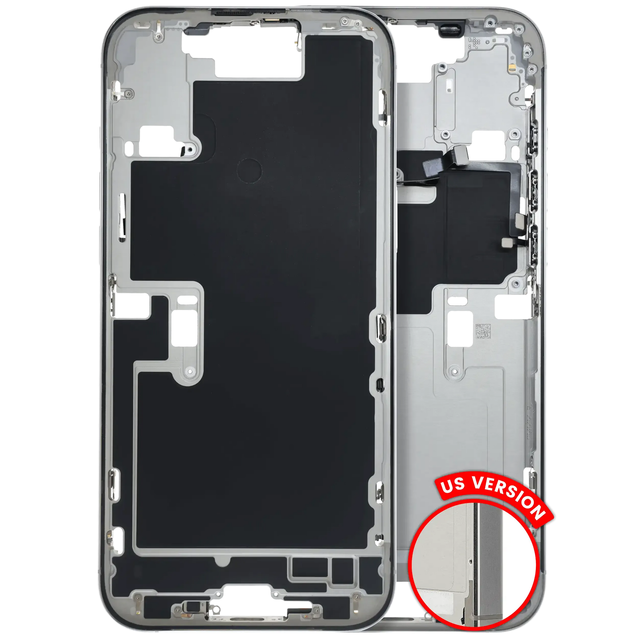 Mid-Frame Housing W/ Small Parts For iPhone 16 Pro Max (US Version) (Pull) (White Titanium)