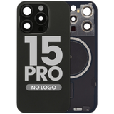 Back Glass w/ MagSafe Magnet For iPhone 15 Pro (Aftermarket) (Black Titanium) (No Logo)