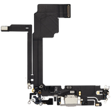 Charging Port Flex Cable For iPhone 15 Pro Max (Pull) (White Titanium)