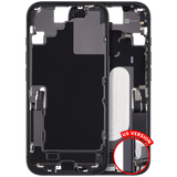 Mid-Frame Housing W/ Charging Port Flex & Small Parts For iPhone 17 (US Version) (Pull) (Black)