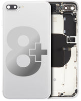 Back Housing W/ Small Components Pre-Installed For iPhone 8 Plus (Used OEM) (Pull) (Silver)