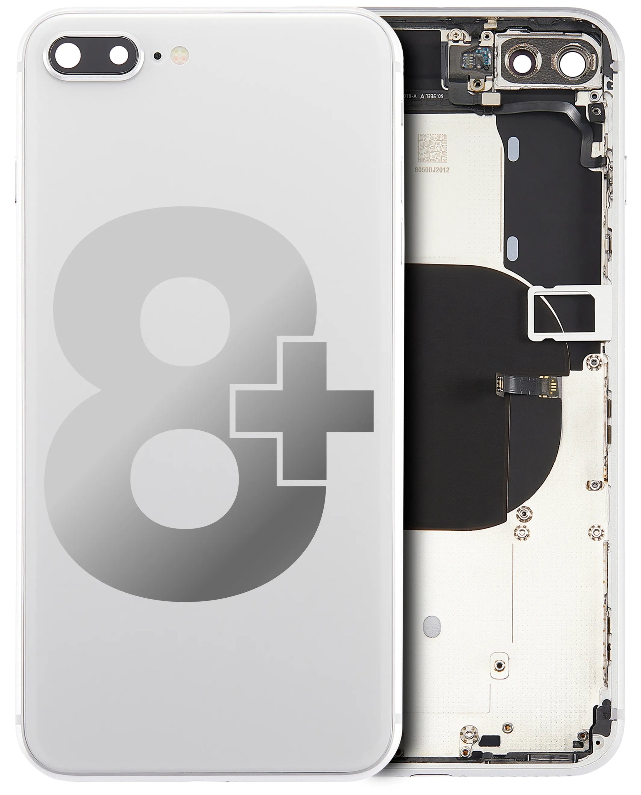 Back Housing W/ Small Components Pre-Installed For iPhone 8 Plus (Used OEM) (Pull) (Silver)