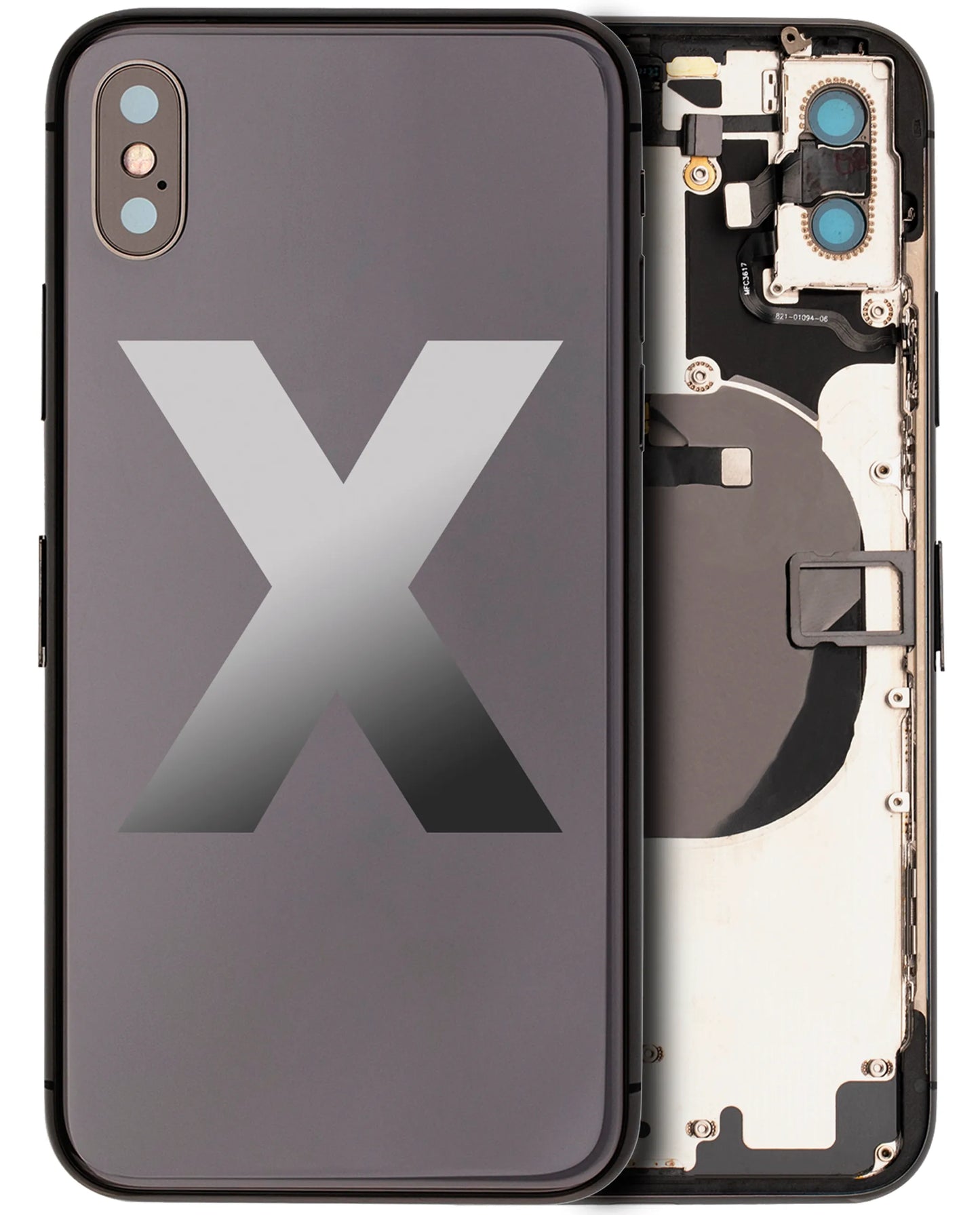 Back Housing W/ Small Components Pre-Installed For iPhone X (Used OEM) (Pull) (Space Gray)