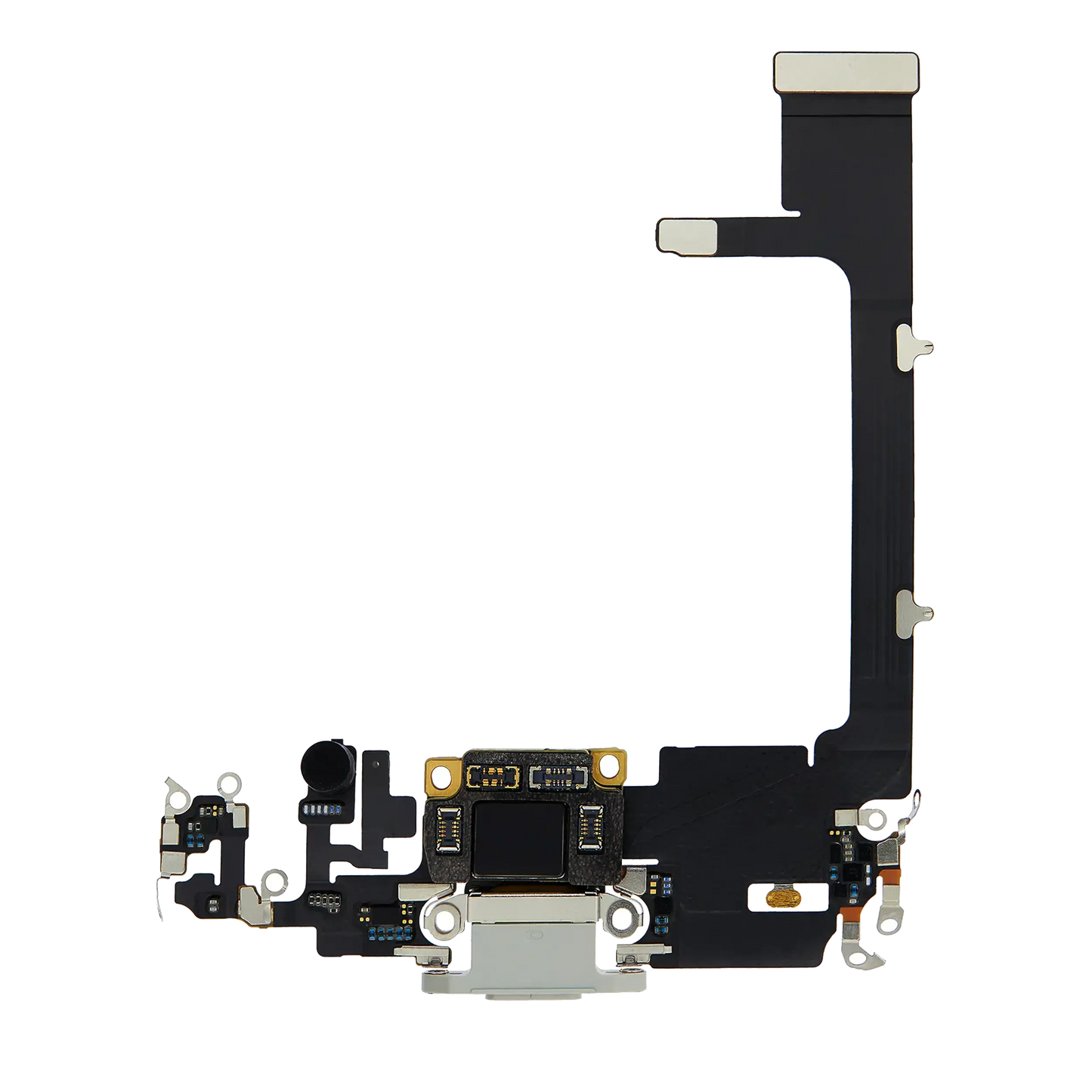 Charging Port Flex Cable With Board For iPhone 11 Pro (Used OEM) (Pull) (Silver)