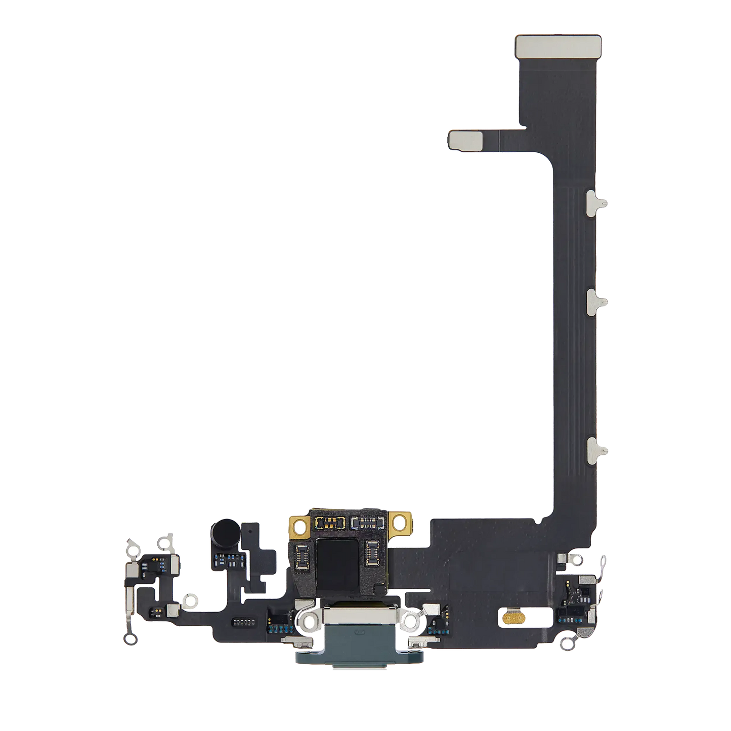 Charging Port Flex Cable With Board For iPhone 11 Pro Max (Used OEM) (Pull) (Midnight Green)