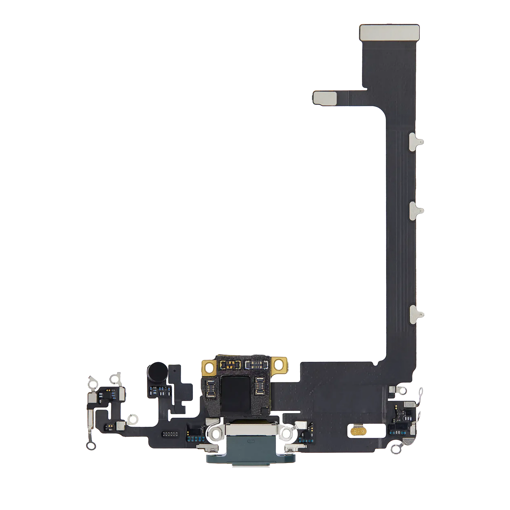 Charging Port Flex Cable With Board For iPhone 11 Pro Max (Used OEM) (Pull) (Midnight Green)