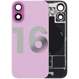 Back Glass w/ MagSafe Magnet & NFC & Flashlight Flex For iPhone 16 (Pull) (Pink)