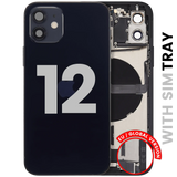 Back Housing W/ Charging Port Flex & Small Parts For iPhone 12 (EU / Global Version) (Used OEM) (Pull) (Black)