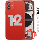 Back Housing W/ Charging Port Flex & Small Parts For iPhone 12 (EU / Global Version) (Used OEM) (Pull) (Red)