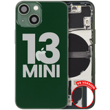 Back Housing W/ Charging Port Flex & Small Parts For iPhone 13 Mini (US Version) (Used OEM) (Pull) (Green)