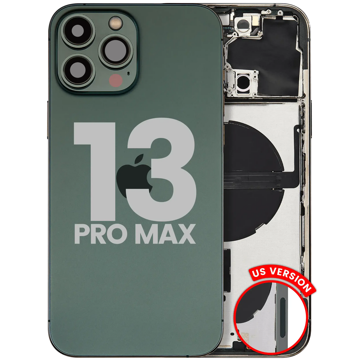 Back Housing W/ Small Parts For iPhone 13 Pro Max (US Version) (Pull) (Alpine Green)