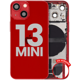 Back Housing W/ Charging Port Flex & Small Parts For iPhone 13 Mini (US Version) (Used OEM) (Pull) (Red)