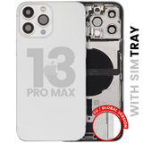 Back Housing W/ Small Parts For iPhone 13 Pro Max (EU / Global Version) (Used OEM) (Pull) (Silver)