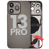 Back Housing W/ Charging Port Flex & Small Parts For iPhone 13 Pro (US Version) (Used OEM) (Pull) (Graphite)