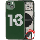 Back Housing W/ Charging Port Flex & Small Parts For iPhone 13 (US Version) (Used OEM) (Pull) (Green)