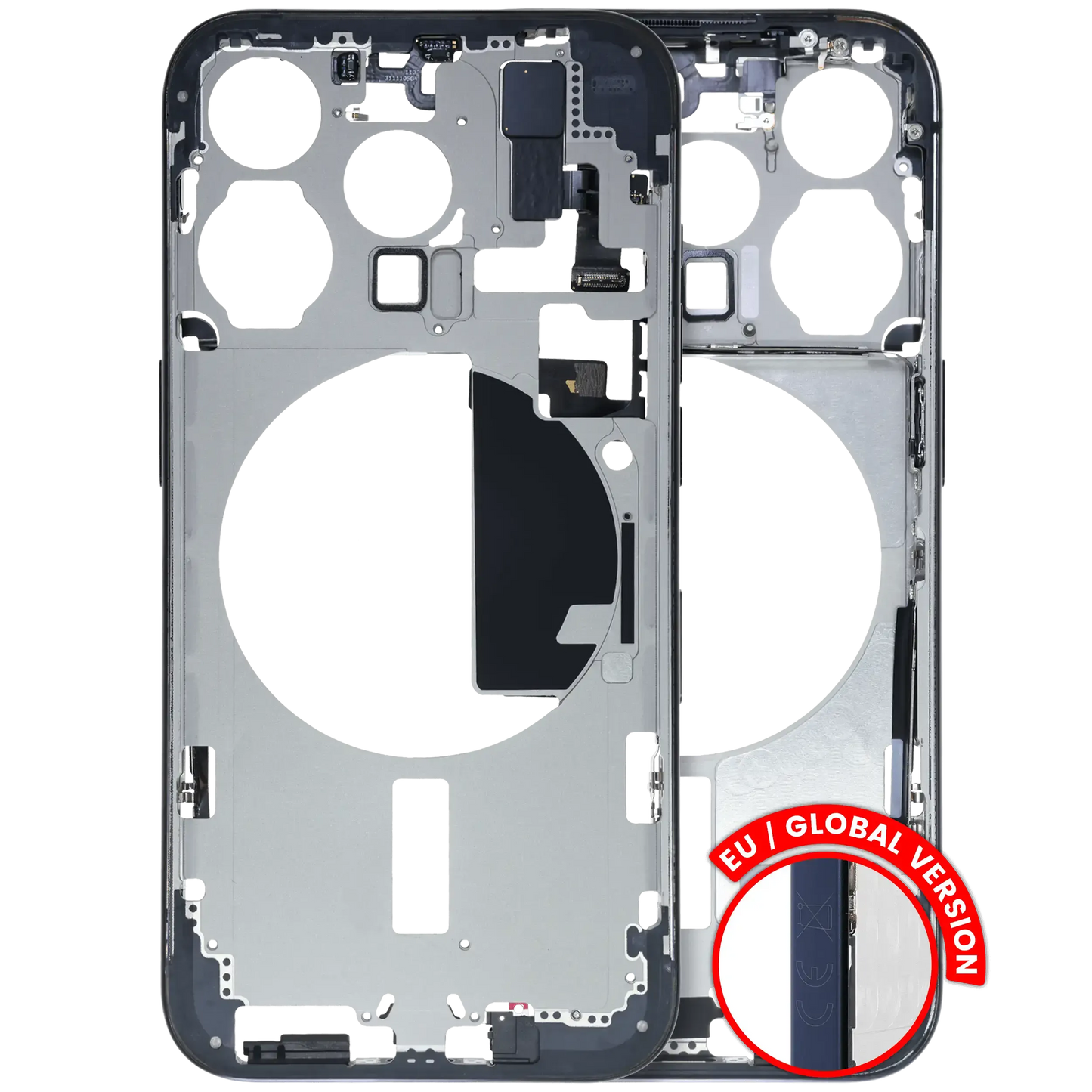 Mid-Frame Housing W/ Small Parts For iPhone 15 Pro (EU / Global Version) (Pull) (Blue Titanium)