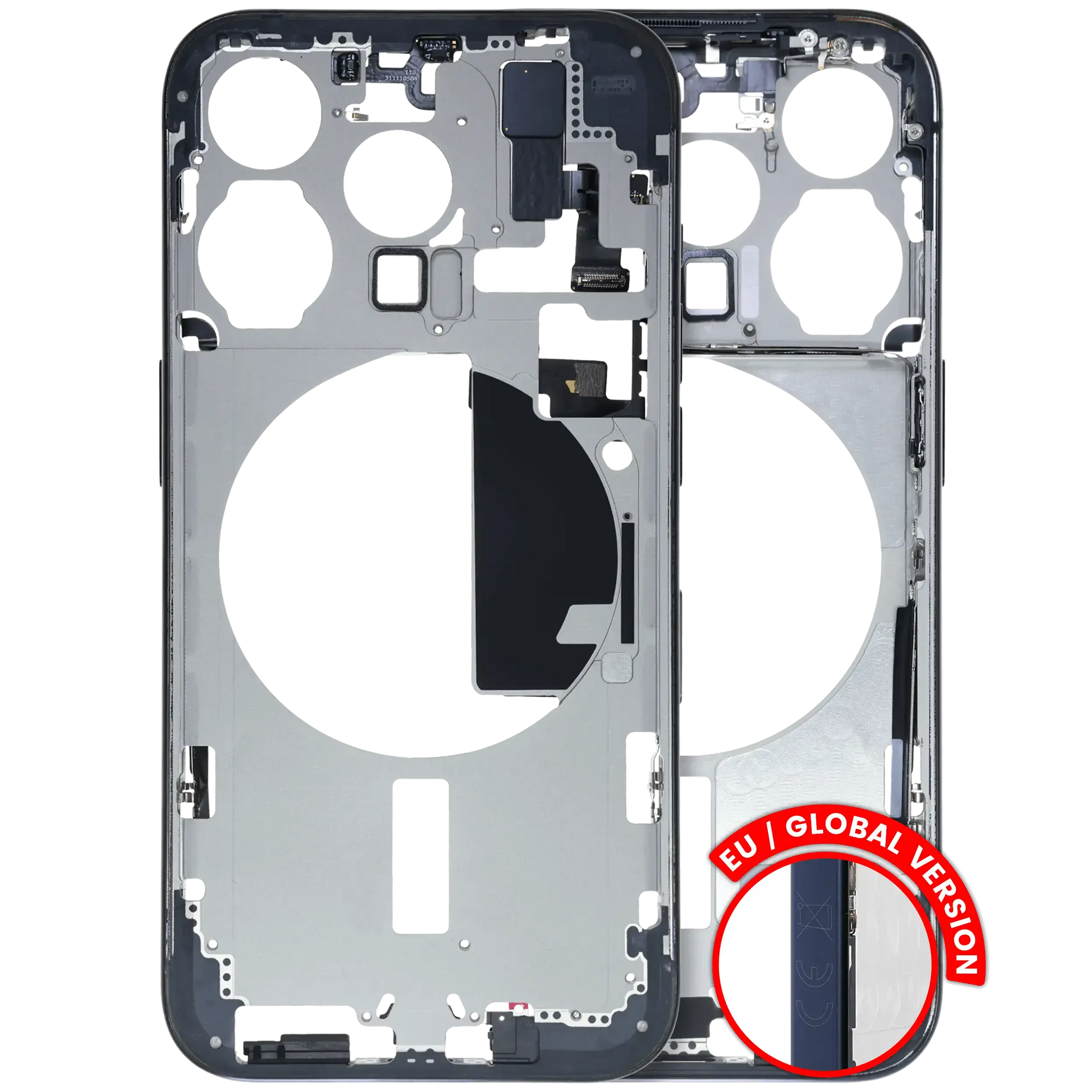 Mid-Frame Housing W/ Small Parts For iPhone 15 Pro (EU / Global Version) (Pull) (Blue Titanium)