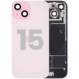 Back Glass w/ MagSafe Magnet & NFC & Flashlight Flex For iPhone 15 (Pull) (Pink)