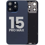 Back Glass w/ MagSafe Magnet & NFC & Flashlight Flex For iPhone 15 Pro Max (Pull) (Blue Titanium)