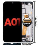 LCD Assembly With Frame For Samsung Galaxy A01 (Global Model) (Micro USB Frame) (Incell) (All Colors)
