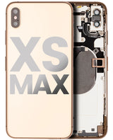 Back Housing W/ Small Components Pre-Installed For iPhone XS Max (Used OEM) (Pull) (Gold)