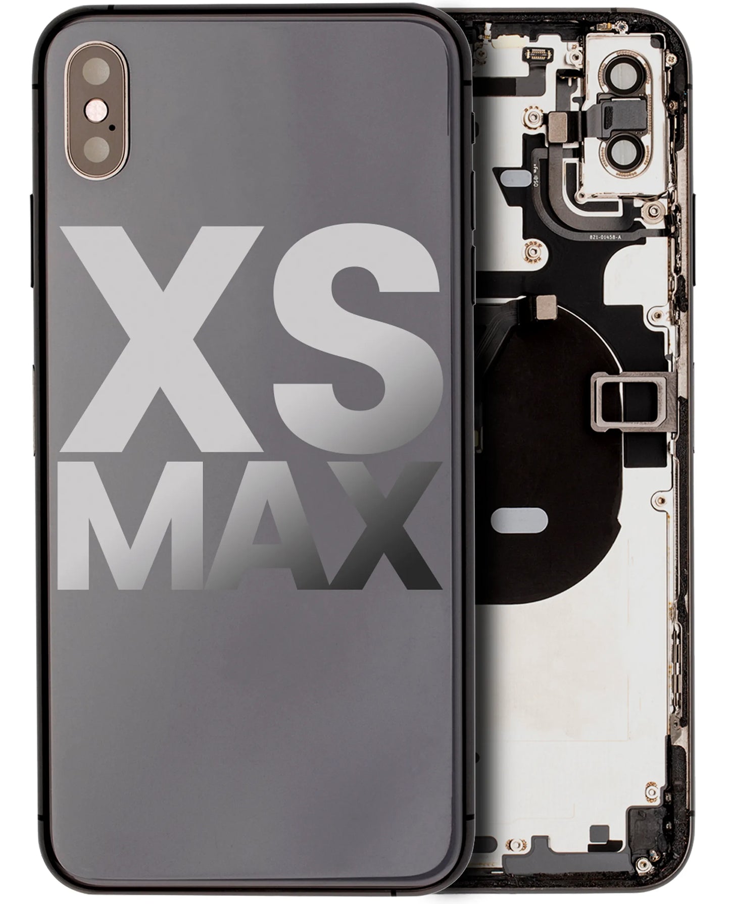 Back Housing W/ Small Components Pre-Installed For iPhone XS Max (Used OEM) (Pull) (Space Gray)