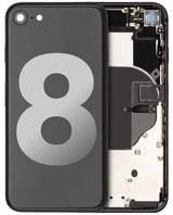 Back Housing W/ Small Components Pre-Installed For iPhone 8 (Pull) (Space Gray
