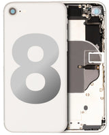 Back Housing W/ Small Components Pre-Installed For iPhone 8 (Pull) (Silver)