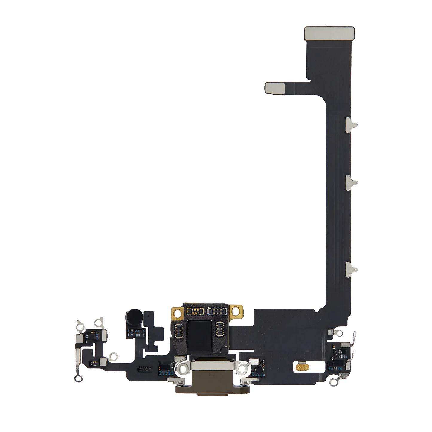 Charging Port Flex Cable With Board For iPhone 11 Pro Max (Used OEM) (Pull) (Gold)