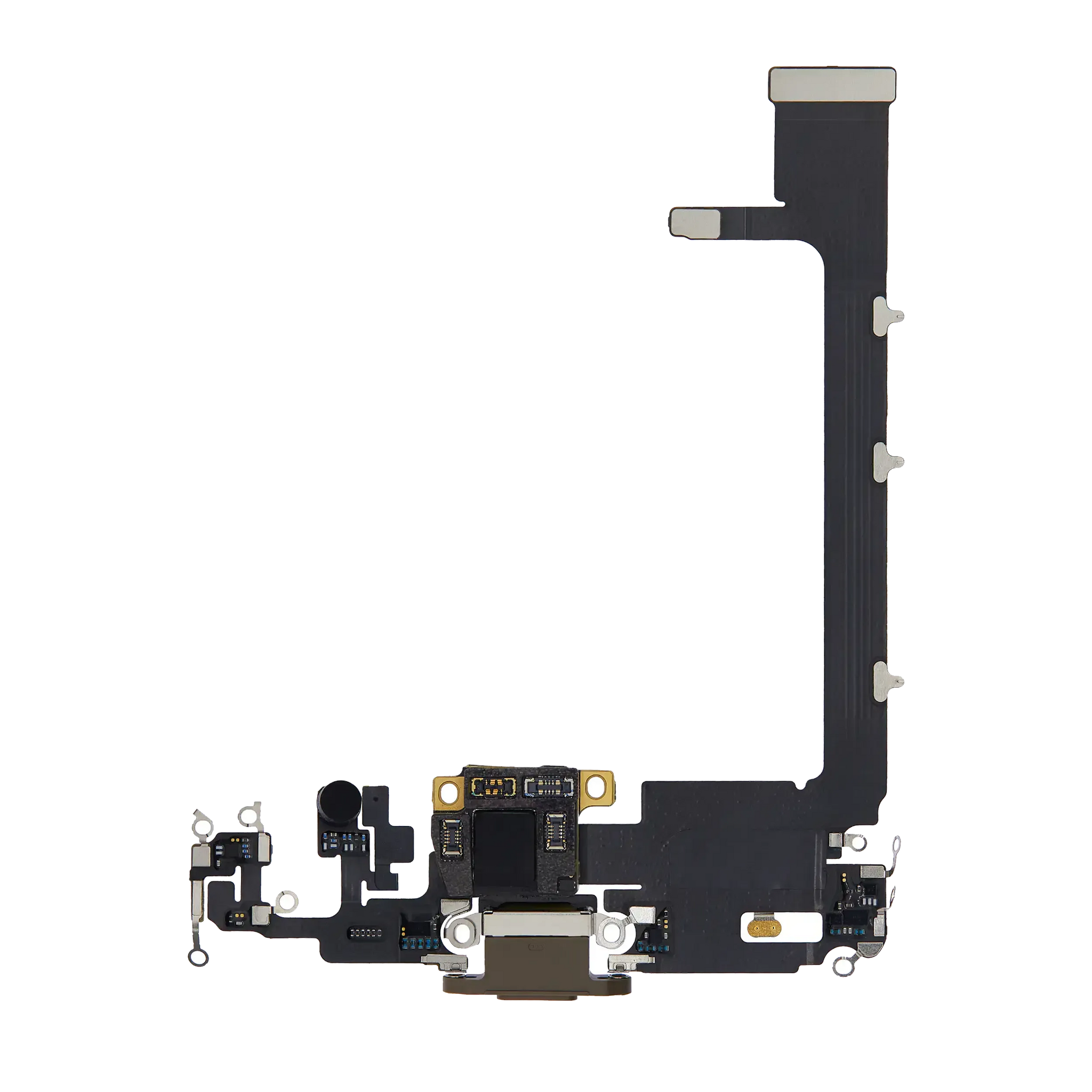 Charging Port Flex Cable With Board For iPhone 11 Pro Max (Used OEM) (Pull) (Gold)