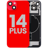 Back Glass w/ MagSafe Magnet & NFC & Flashlight Flex For iPhone 14 Plus (Pull) (Red)