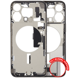 Mid-Frame Housing W/ Charging Port Flex & Small Parts For iPhone 15 Pro Max (EU / Global Version) (Pull) (Natural Titanium)