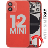 Back Housing W/ Charging Port Flex & Small Parts For iPhone 12 Mini (EU / Global Version) (Pull) (Red)