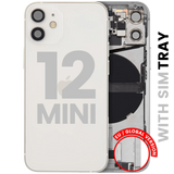 Back Housing W/ Charging Port Flex & Small Parts For iPhone 12 Mini (EU / Global Version) (Pull) (White)