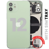 Back Housing W/ Charging Port Flex & Small Parts For iPhone 12 (EU / Global Version) (Used OEM) (Pull) (Green)