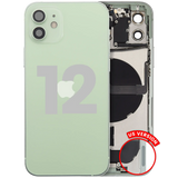 Back Housing W/ Charging Port Flex & Small Parts For iPhone 12 (US Version) (Used OEM) (Pull) (Green)