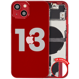 Back Housing W/ Small Parts For iPhone 13 (US Version) (Pull) (Red)