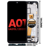 LCD Assembly With Frame For Samsung Galaxy A01 4G (A015 / 2020) (Global Model) (Micro USB Frame) (Incell) (All Colors)