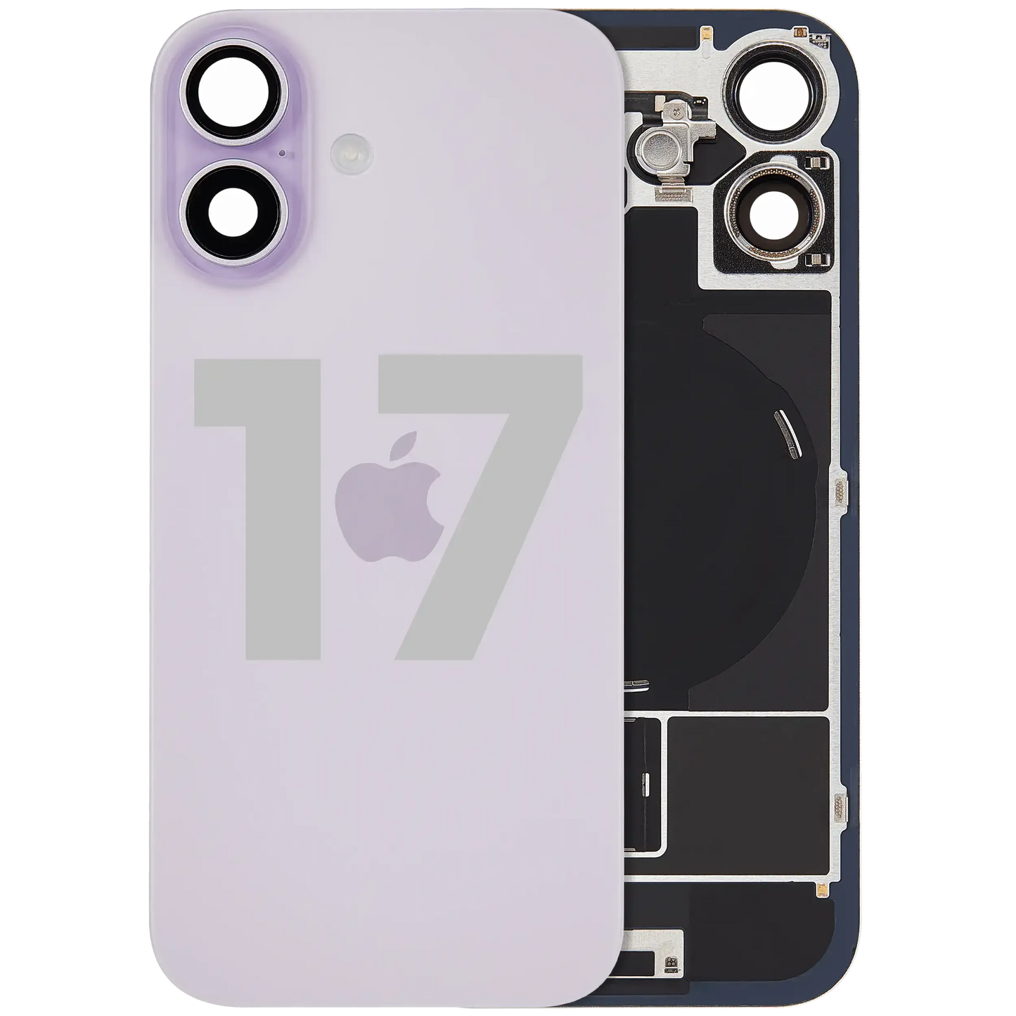 Back Glass w/ MagSafe Magnet & NFC & Flashlight Flex For iPhone 17 (Pull) (Lavender)