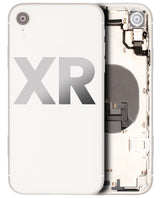Back Housing W/ Small Components Pre-Installed For iPhone XR (Used OEM) (Pull) (White)