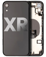 Back Housing W/ Small Components Pre-Installed For iPhone XR (Used OEM) (Pull) (Black)