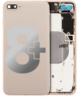 Back Housing W/ Small Components Pre-Installed For iPhone 8 Plus (Used OEM) (Pull) (Gold)