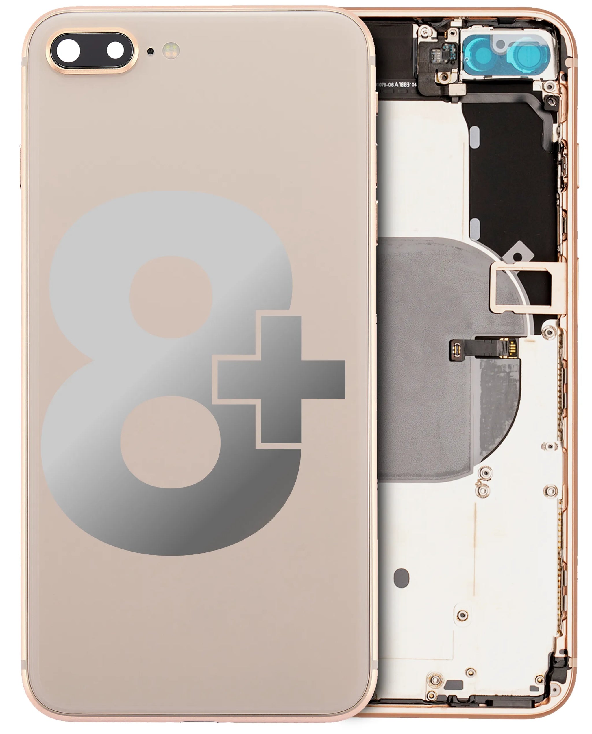 Back Housing W/ Small Components Pre-Installed For iPhone 8 Plus (Used OEM) (Pull) (Gold)