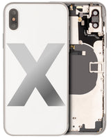 Back Housing W/ Small Components Pre-Installed For iPhone X (Used OEM) (Pull) (Silver)