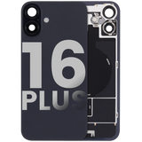 Back Glass w/ MagSafe Magnet & NFC & Flashlight Flex For iPhone 16 Plus (Pull) (Black)