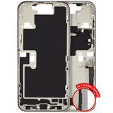Mid-Frame Housing W/ Charging Port Flex & Small Parts For iPhone 16 Pro Max (EU / Global Version) (Used OEM Pull: Grade C) (White Titanium)